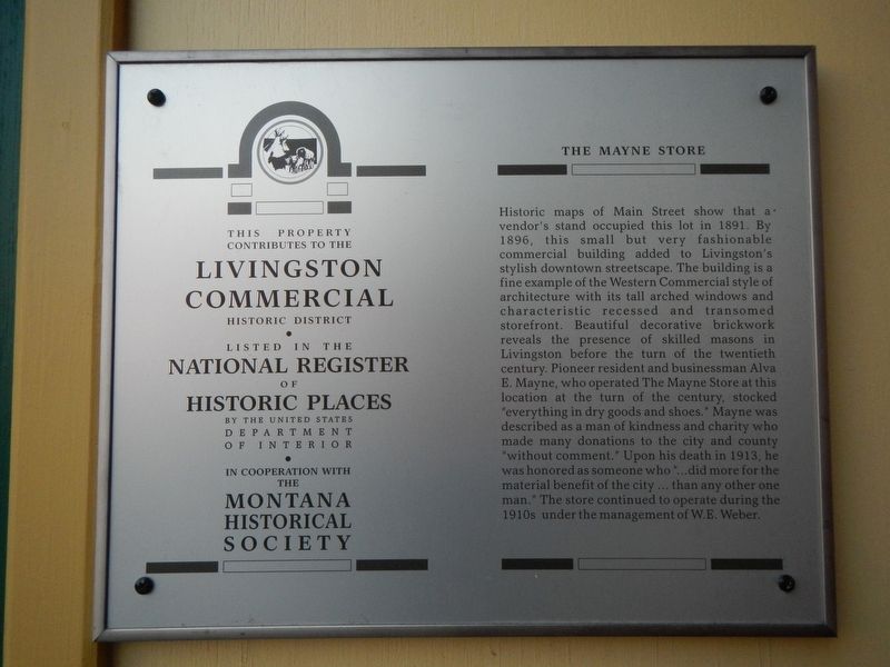 The Mayne Store Marker image. Click for full size.