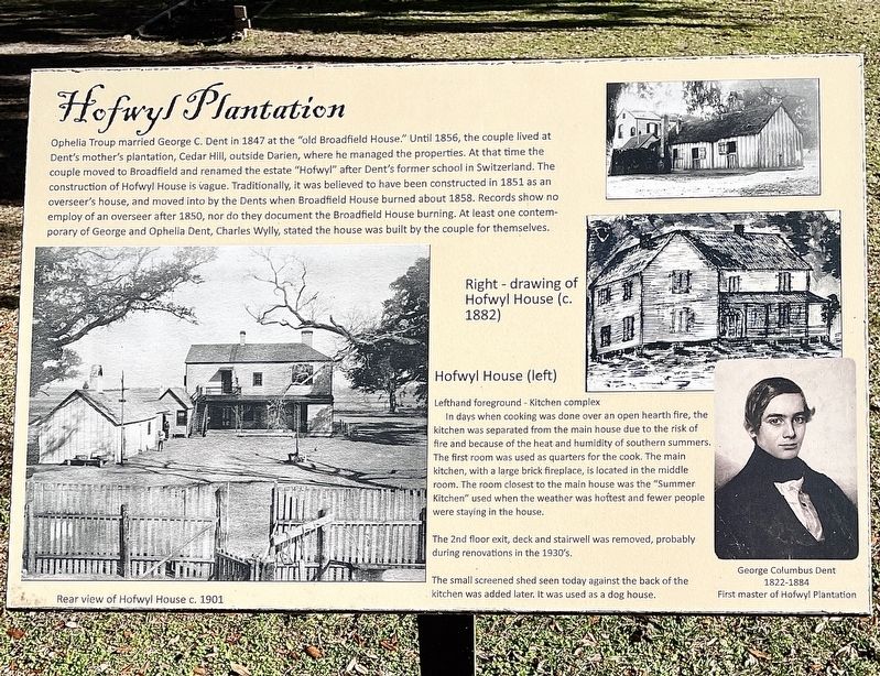 Hofwyl Plantation Marker image. Click for full size.