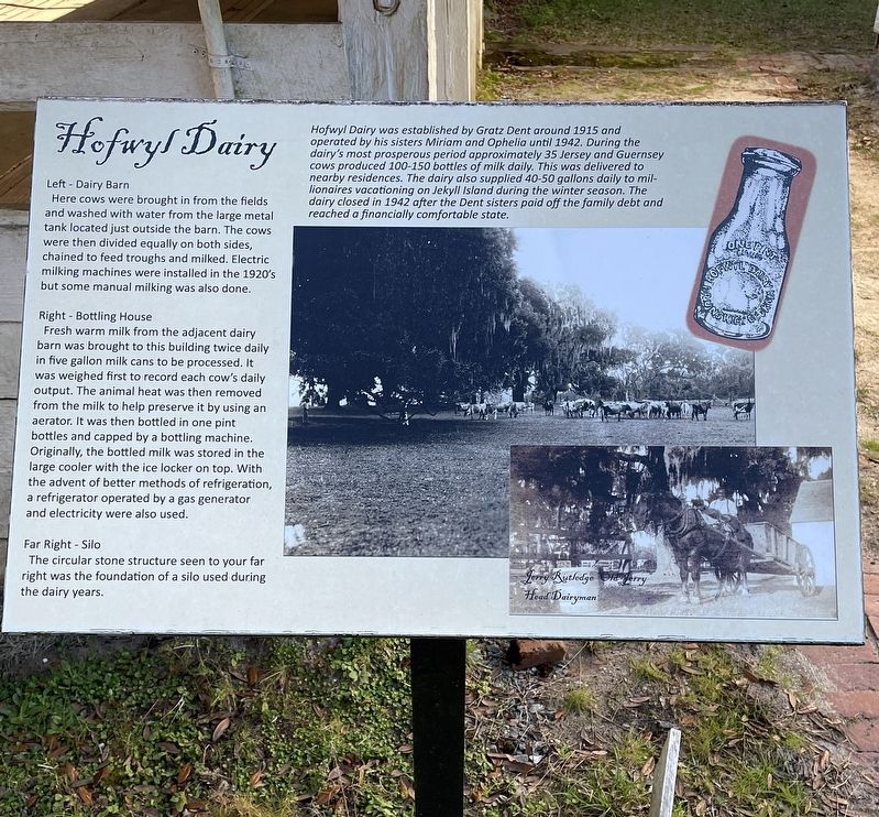 Hofwyl Dairy Marker image. Click for full size.