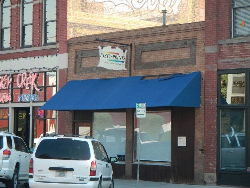 The Building at 108 North Main Street and Marker image. Click for full size.