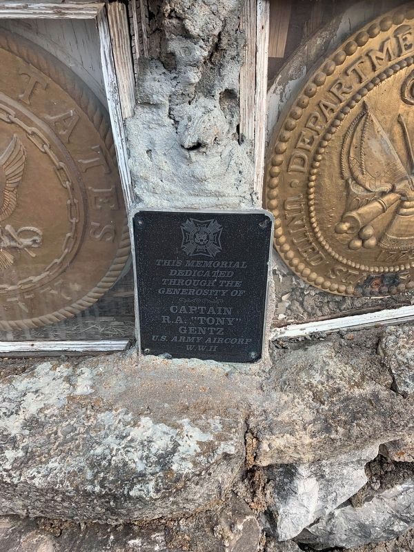 This Memorial Dedicated through the generosity of Captain R. A. Gentz Marker. Click for full size. This Memorial Dedicated through the generosity of Captain R. A. Gentz Marker image. Click for full size.