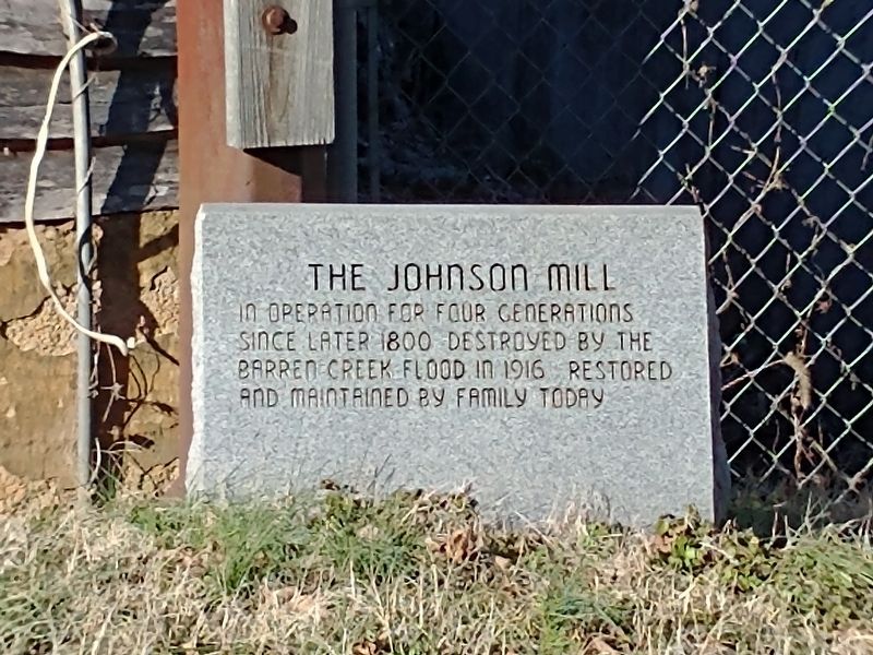 The Johnson Mill Marker image. Click for full size.