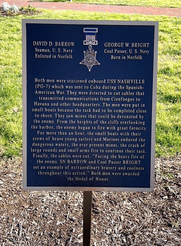 David D. Barrow and George W. Bright Marker image. Click for full size.
