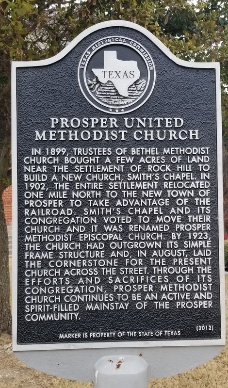 Prosper United Methodist Church Marker image. Click for full size.