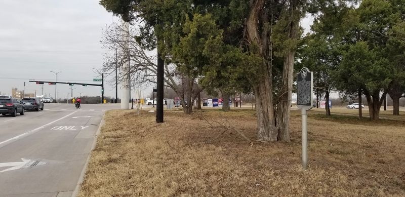 The view of the Site of Rock Hill Marker from the street image. Click for full size.