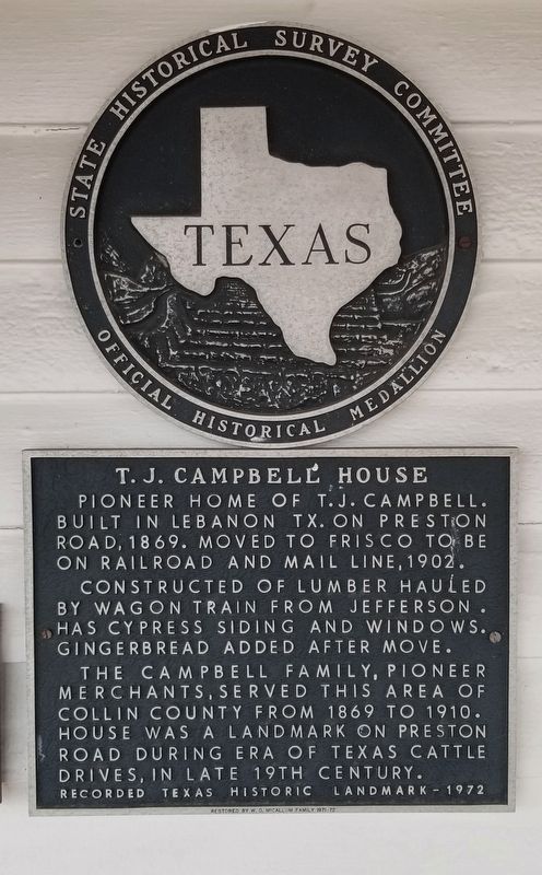 T. J. Campbell House Marker image. Click for full size.
