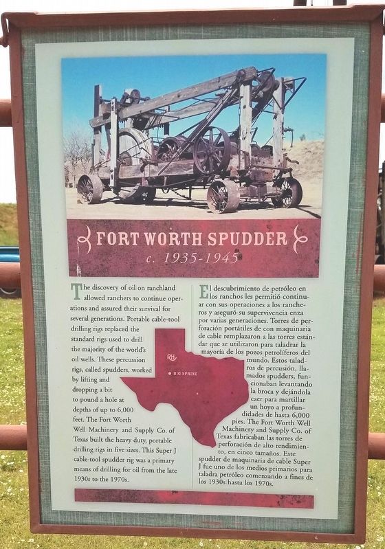 Fort Worth Spudder Marker image. Click for full size.