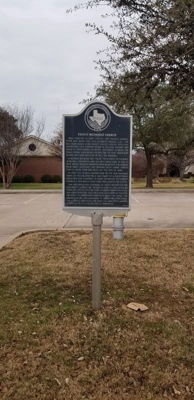 The Frisco Methodist Church Marker image. Click for full size.