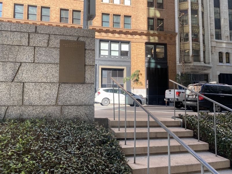 Crown Zellerbach Building Marker - wide view, with Bush Street in the background. Click for full size. Crown Zellerbach Building Marker - wide view, with Bush Street in the background image. Click for full size.