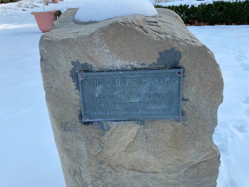 Stone Next To Michigan Marker image. Click for full size.