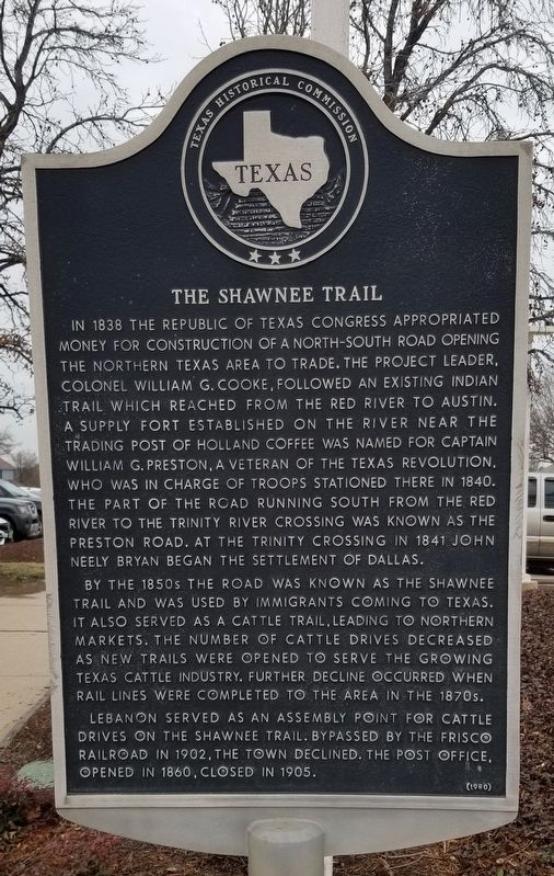 The Shawnee Trail Marker image. Click for full size.