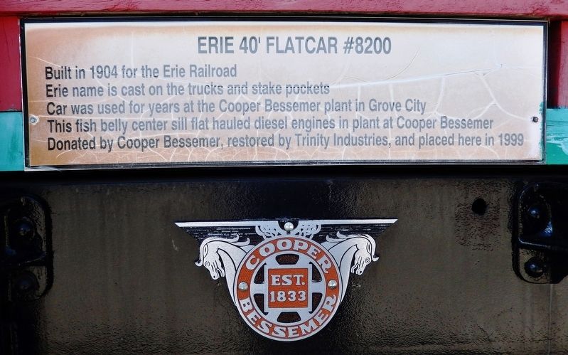 Erie 40' Flatcar #8200 Marker image. Click for full size.