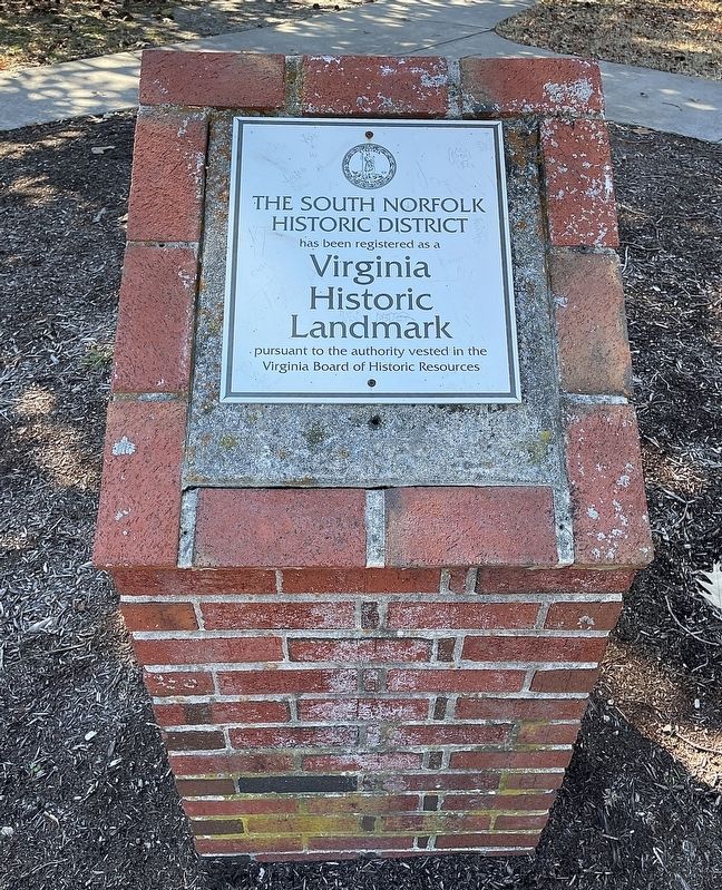 The South Norfolk Historic District Marker image. Click for full size.