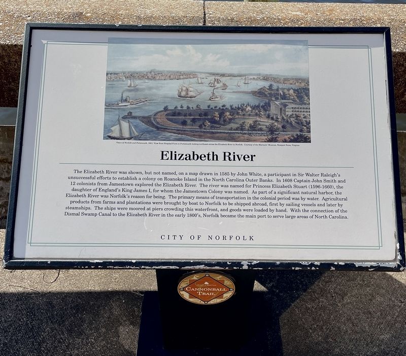 Elizabeth River Marker image. Click for full size.