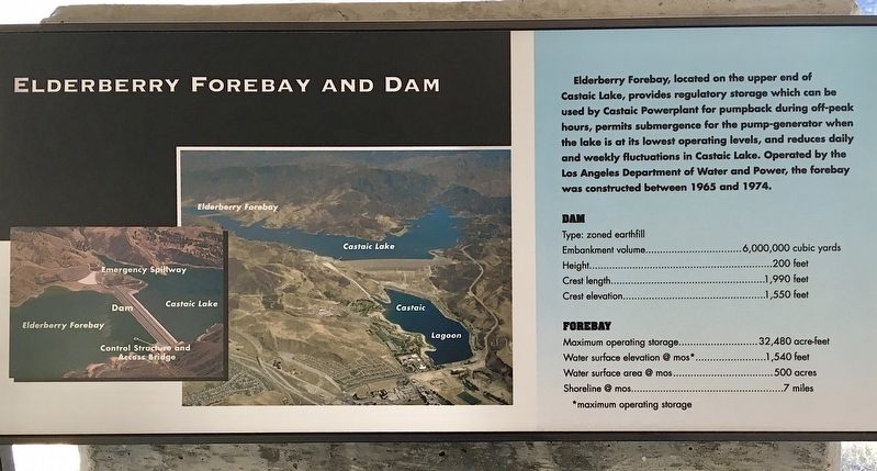 Castaic Powerplant Marker. Click for full size. Castaic Powerplant Marker image. Click for full size.