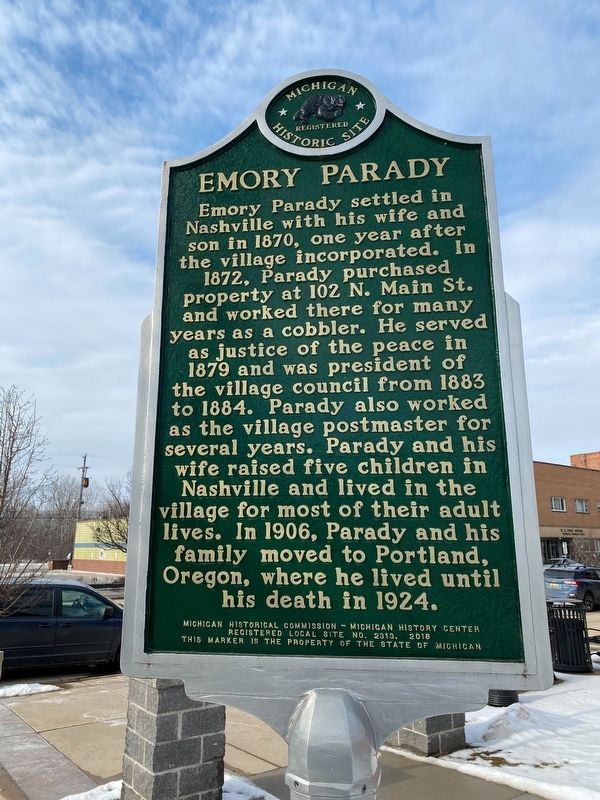 Emory Parady Marker. Click for full size. Emory Parady Marker image. Click for full size.