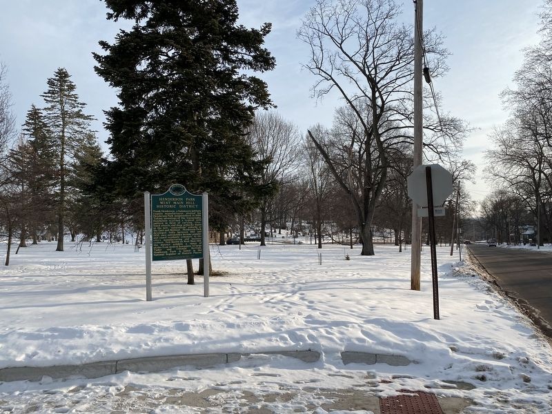 Henderson Park West Main Hill Historic District Marker. Click for full size. Henderson Park West Main Hill Historic District Marker image. Click for full size.