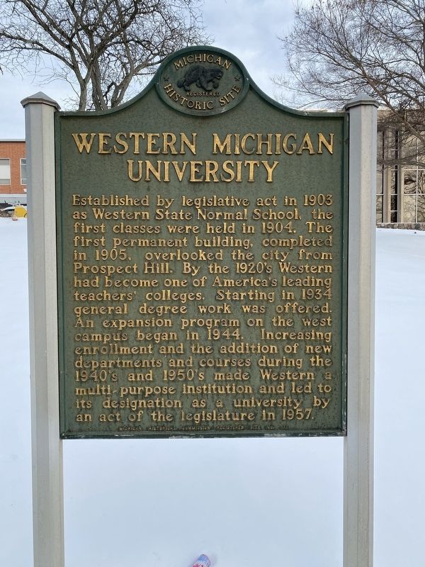 Western Michigan University Marker image. Click for full size.
