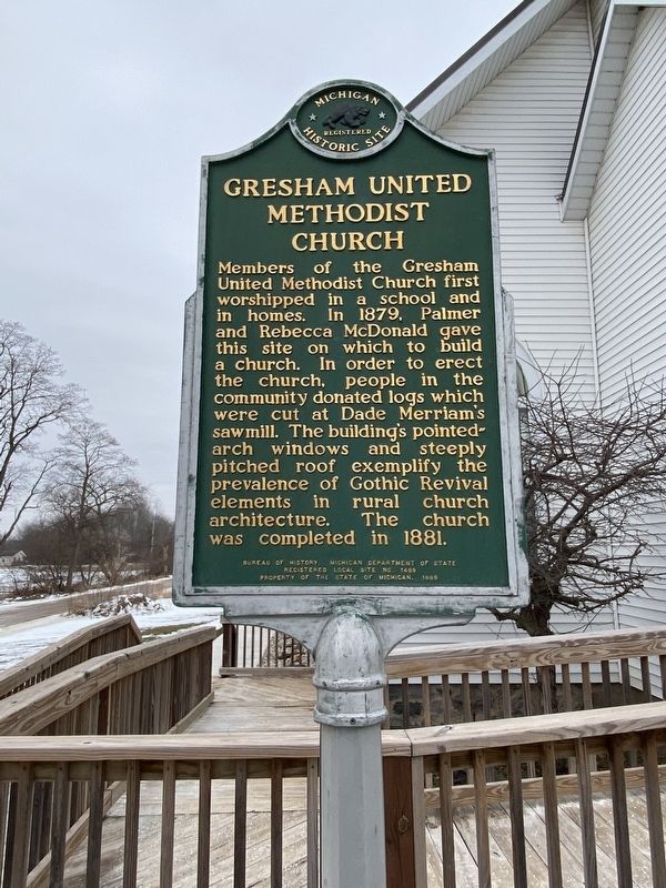 Gresham United Methodist Church Marker image. Click for full size.