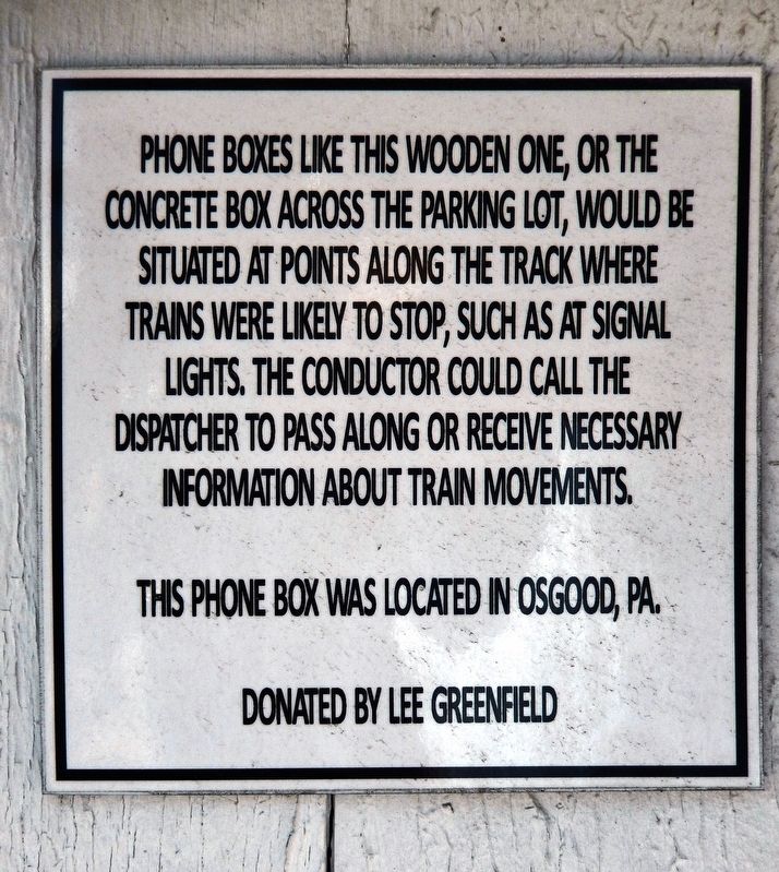 Phone Box Marker. Click for full size. Phone Box Marker image. Click for full size.