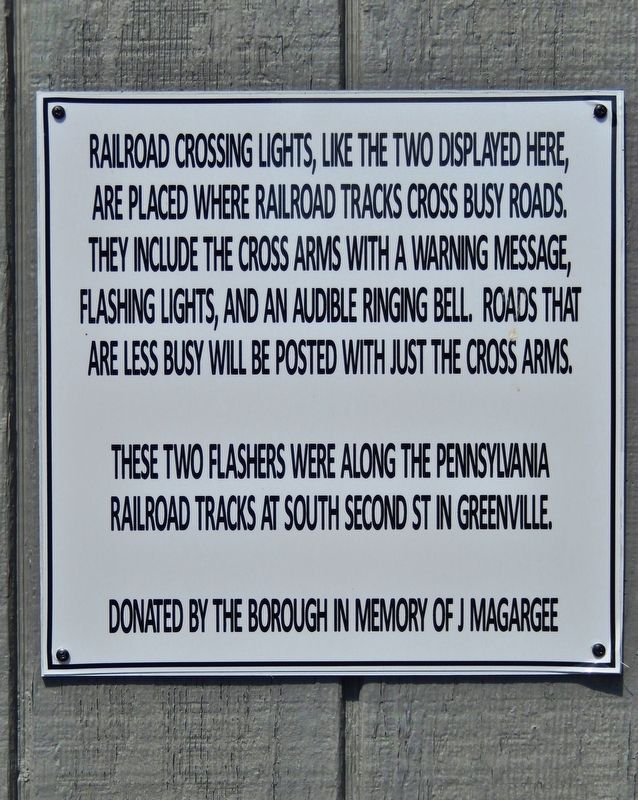Railroad Crossing Lights Marker. Click for full size. Railroad Crossing Lights Marker image. Click for full size.