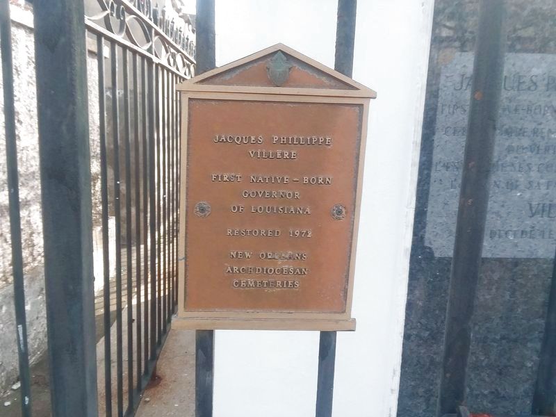 Jacques Phillippe Villere Marker. Click for full size. Jacques Phillippe Villere Marker image. Click for full size.