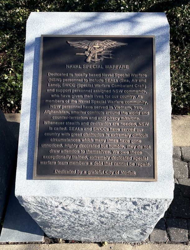 Naval Special Warfare Marker. Click for full size. Naval Special Warfare Marker image. Click for full size.