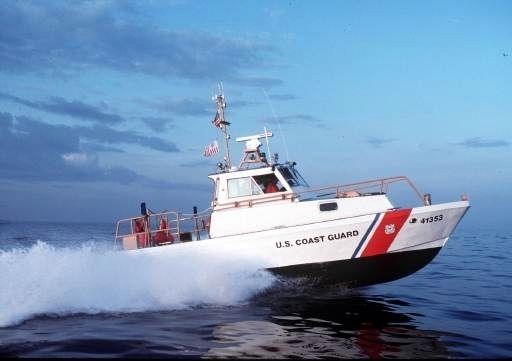 USCG 41-Foot Utility Boat operating on the water image. Click for full size.
