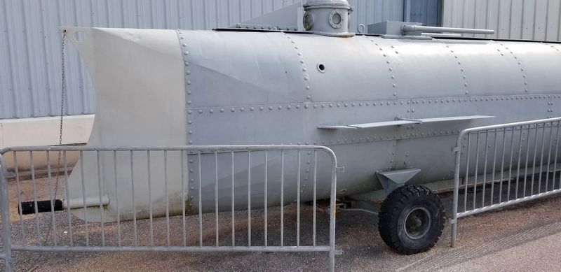 Closeup of the bow with the attachment point for the spar torpedo image. Click for full size.