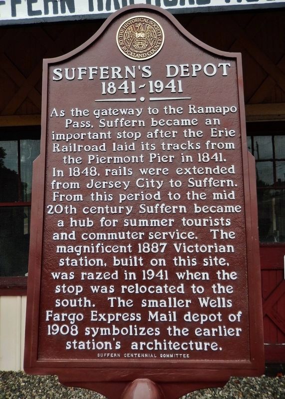Suffern's Depot, 1841-1941 Marker image. Click for full size.