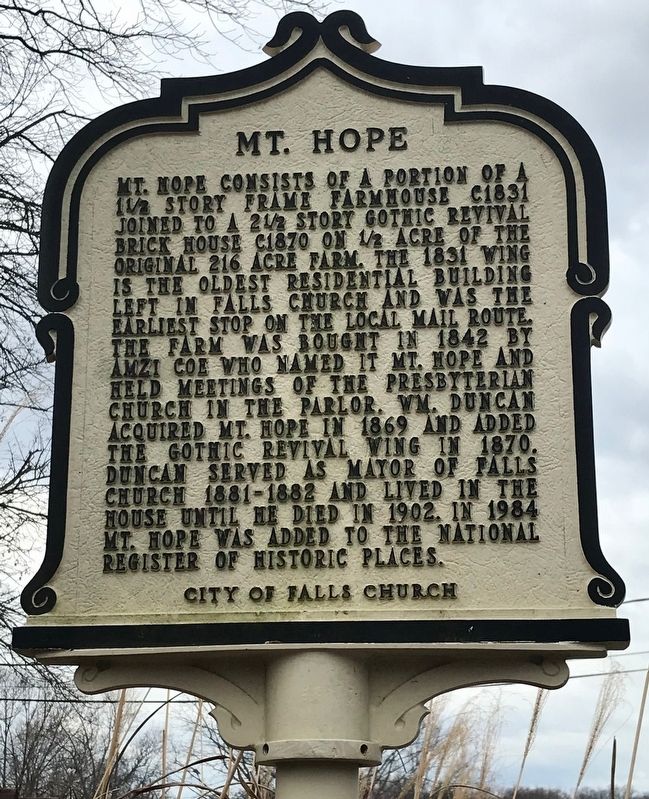 Mt. Hope, City of Falls Church image. Click for full size.