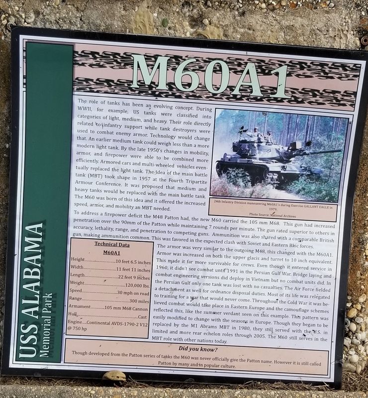 M60A1 Marker image. Click for full size.