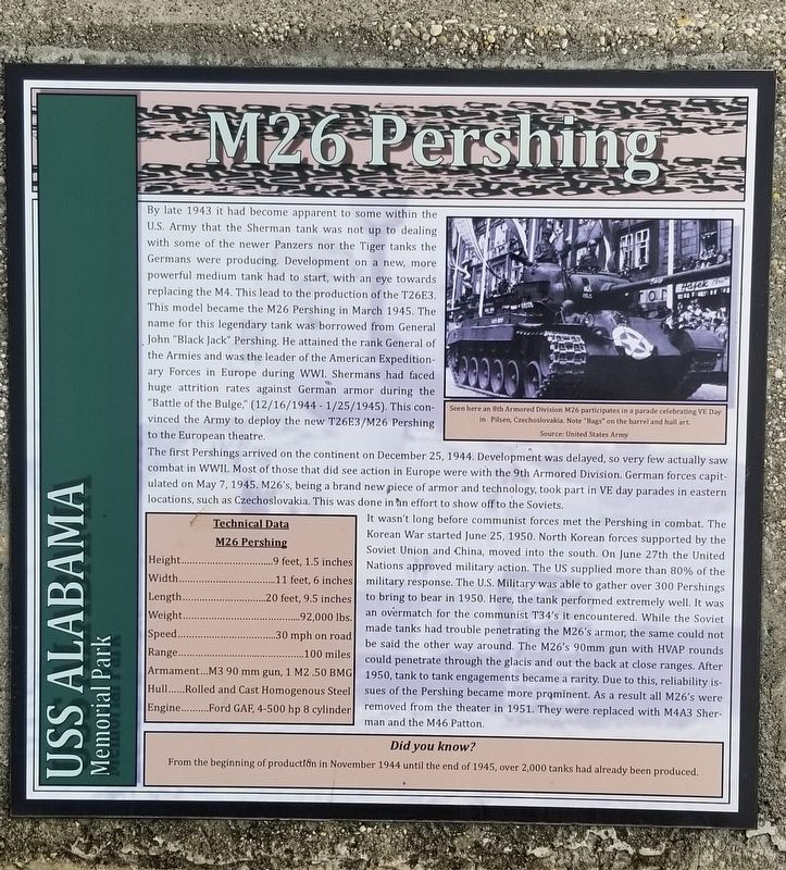 M26 Pershing Marker image. Click for full size.