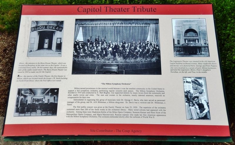 The Milton Symphony Orchestra Marker. Click for full size. The Milton Symphony Orchestra Marker image. Click for full size.