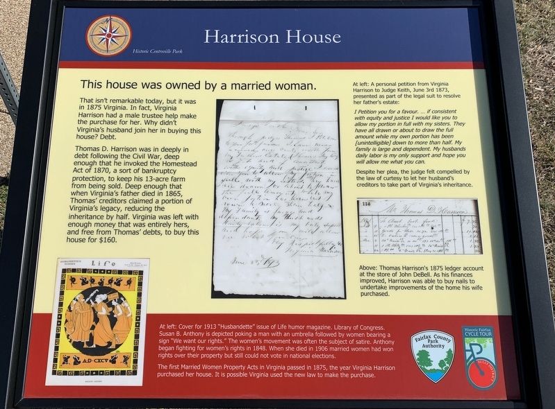 Harrison House Marker image. Click for full size.