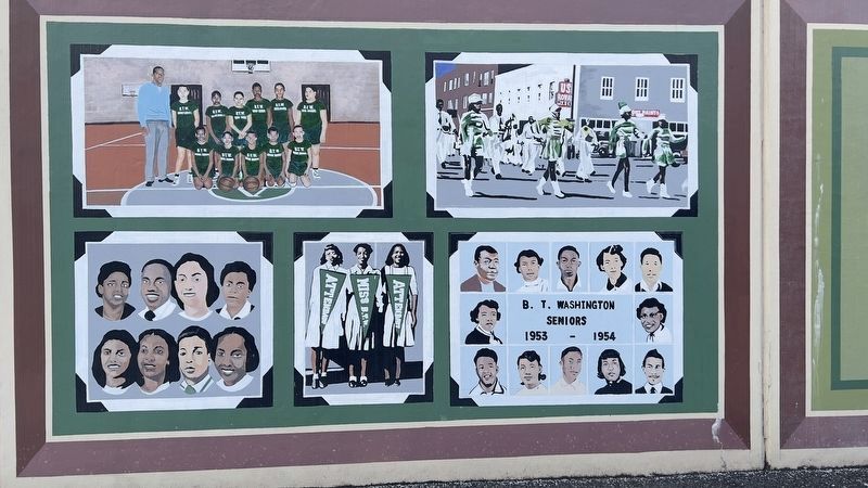 Mural of Booker T. Washington School is part of Ashland’s art walk.. Click for full size. Mural of Booker T. Washington School is part of Ashland’s art walk. image. Click for full size.