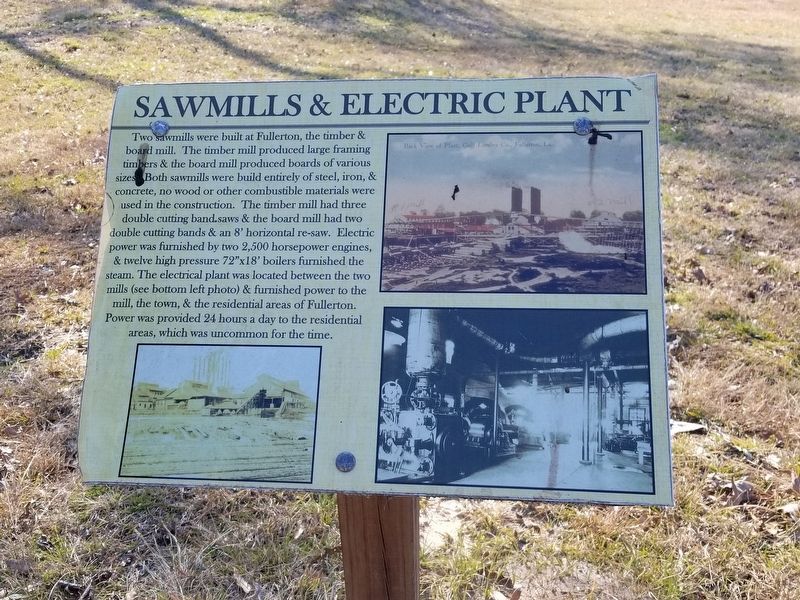 Sawmills & Electric Plant Marker image. Click for full size.