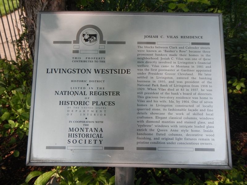 Josiah C. Vilas Residence Marker image. Click for full size.