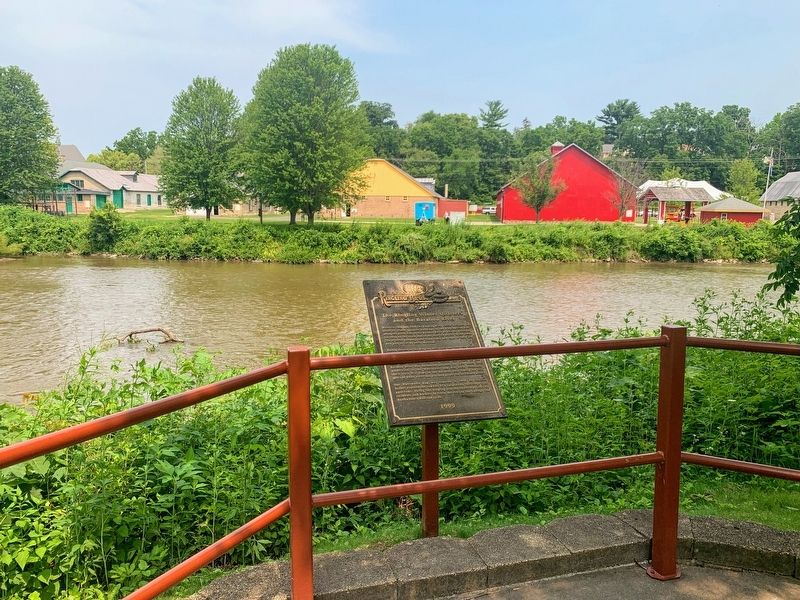 The Ringling Winter Quarters and the Baraboo River Marker image. Click for full size.