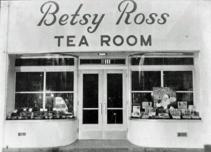 Marker detail: Betsy Ross Tea Room image. Click for full size.