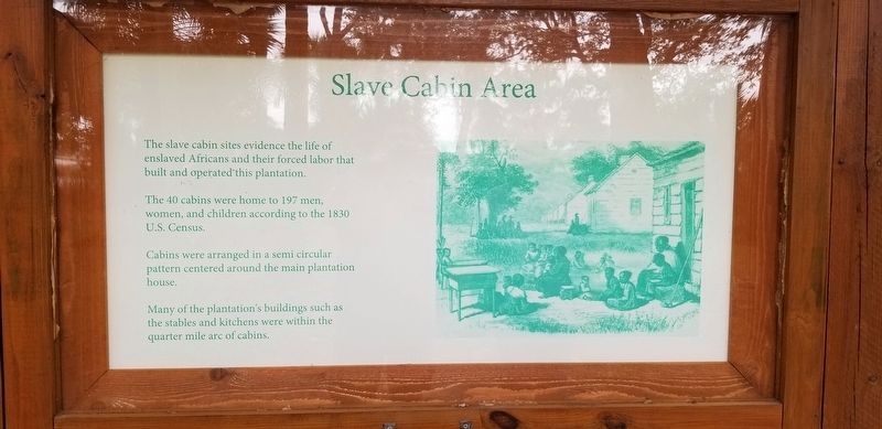 Slave Cabin Area Marker. Click for full size. Slave Cabin Area Marker image. Click for full size.