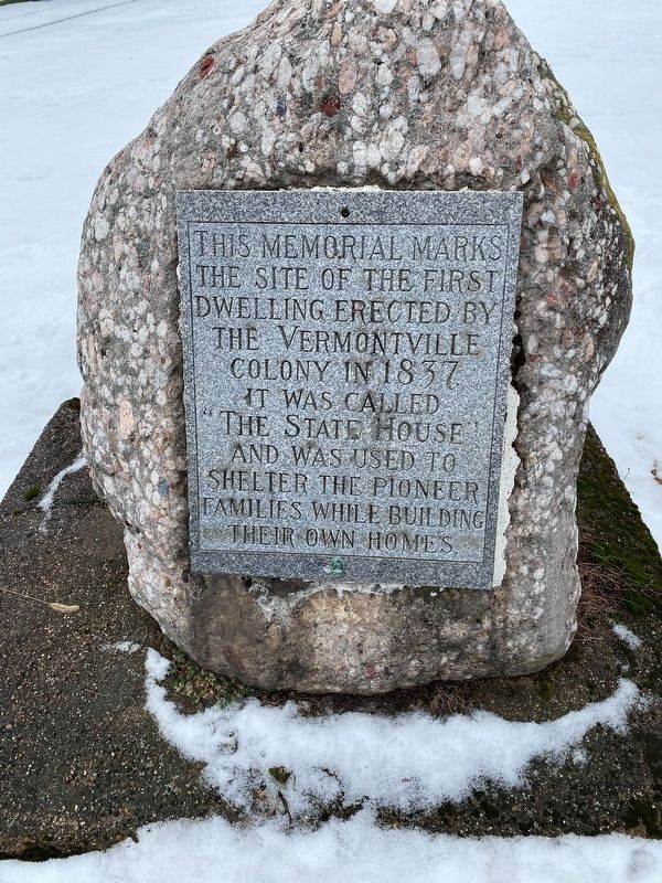 Vermontville First Home Marker. Click for full size. Vermontville First Home Marker image. Click for full size.