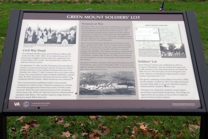 Green Mount Soldiers Lot wayside image. Click for full size.