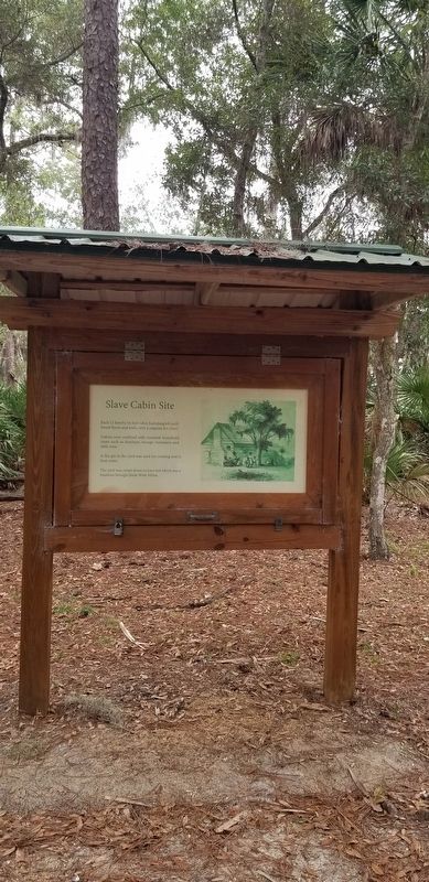 The Slave Cabin Site and Marker image. Click for full size.