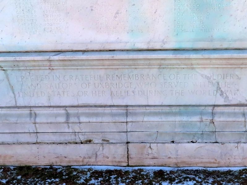 Uxbridge World War I Memorial image. Click for full size.