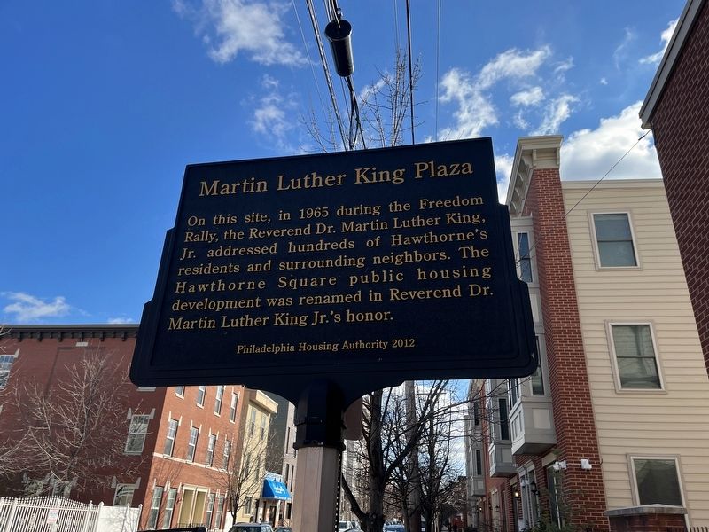 Martin Luther King Plaza Marker image. Click for full size.