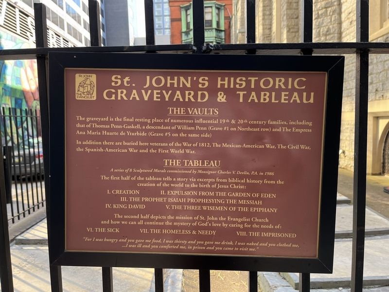 St. John's Historic Graveyard & Tableau Marker image. Click for full size.