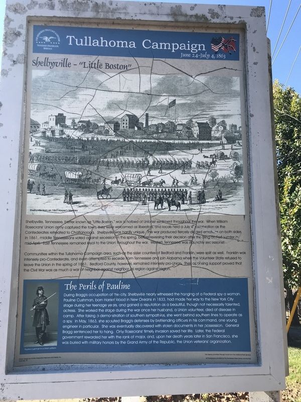 Tullahoma Campaign Marker (Side A) image. Click for full size.