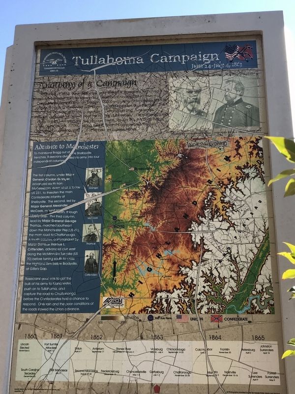 Tullahoma Campaign Marker (Side B) image. Click for full size.