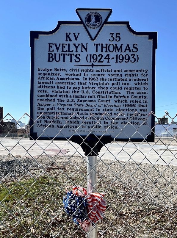 Evelyn Thomas Butts Marker image. Click for full size.